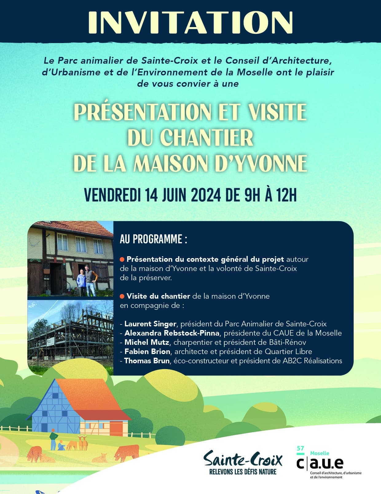 Invitation – Maison d’Yvonne au Parc Animalier de Sainte-Croix – le 14 juin 2024