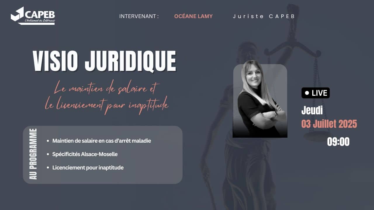 Visioconférence juridique interactive sur le maintien de salaire et le licenciement le 03 juillet 2025 à 9h📅