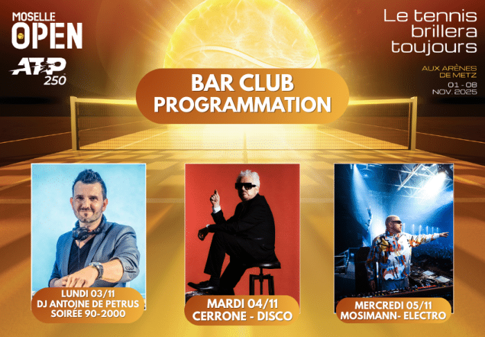 Préparez-vous pour trois soirées de folie au Village VIP du Moselle Open !