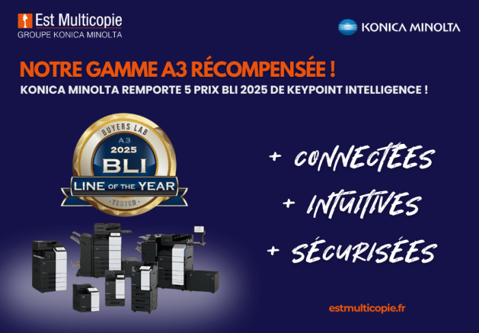 🏆 Konica Minolta récompensé pour la qualité et la fiabilité de ses solutions d’impression !