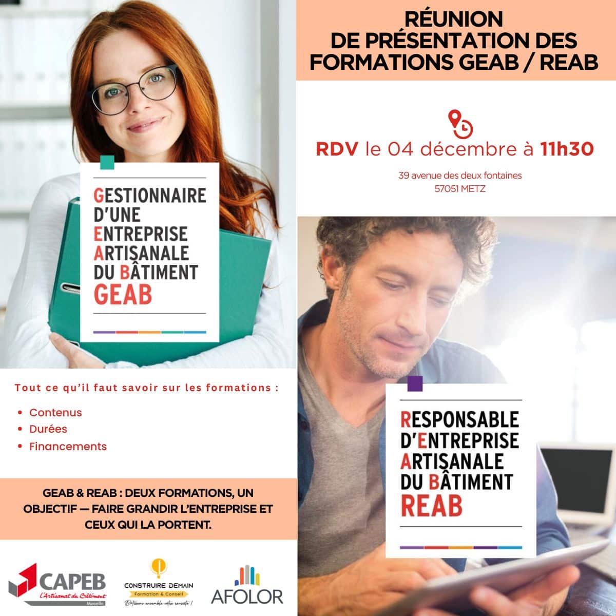 📢 Réunion d’information sur les formations GEAB et REAB – Renforcez vos compétences pour sécuriser et développer votre activité