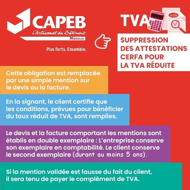 TVA à taux réduit : rappel sur la suppression de l’attestation de TVA