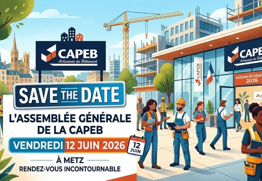 Save the date : L’Assemblée Générale de la CAPEB aura lieu le vendredi 12 juin 2026