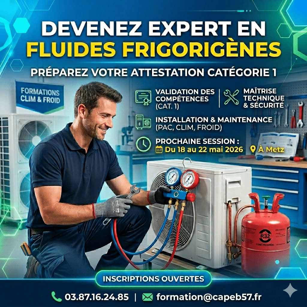 🎓 Préparez votre attestation fluides frigorigènes catégorie 1