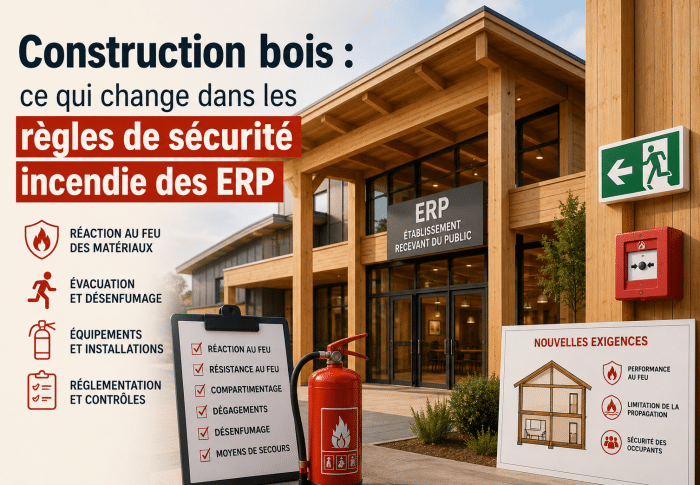 Construction bois : ce qui change dans les règles de sécurité incendie des ERP