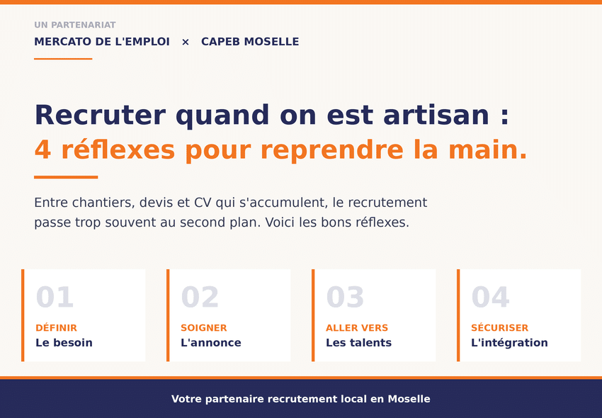 Recruter quand on est artisan : 4 réflexes pour ne plus subir le recrutement