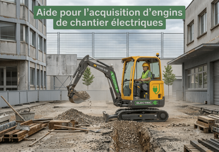 Aide pour l&rsquo;acquisition d&rsquo;engins de chantier électriques