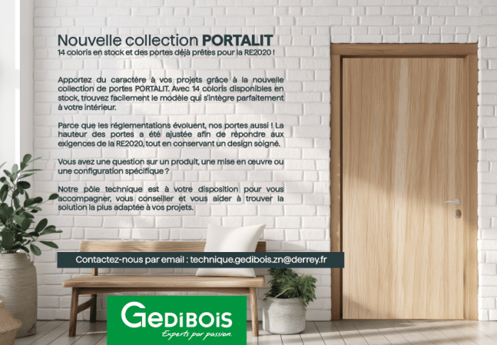 🚪 Nouvelle collection PORTALI chez GEDIBOIS !