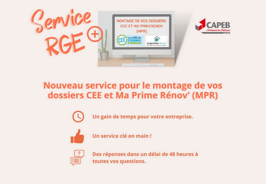 RGE Plus : le nouveau service proposé par votre CAPEB !